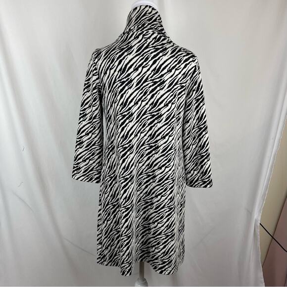Tyler Boe Knit Mock Turtleneck Zebra Dress Size S - Picture 5 of 11